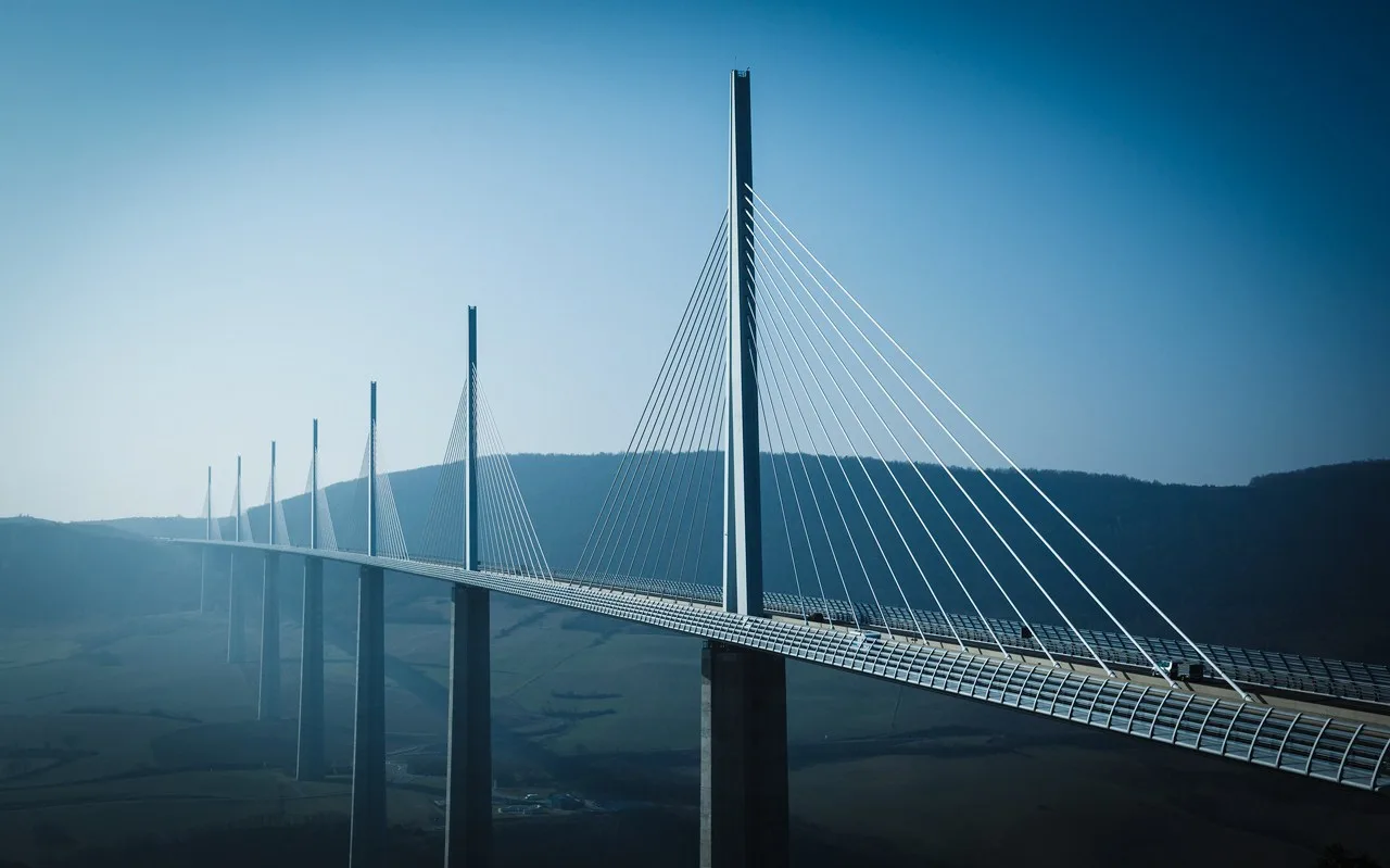 Le Viaduc de Millau, Autoroute E11-A75, Aveyron, France